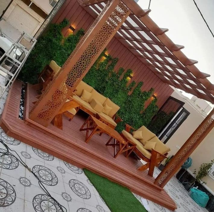 مظلات الحدائق الخشبية